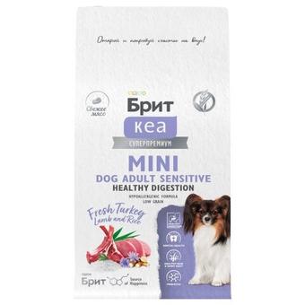 Сухой корм для собак мини пород Брит Кеа Brit CARE Mini Adult Sensitive Healthy Digestion с чувствительным пищеварением с индейкой и ягненком 0,4 кг