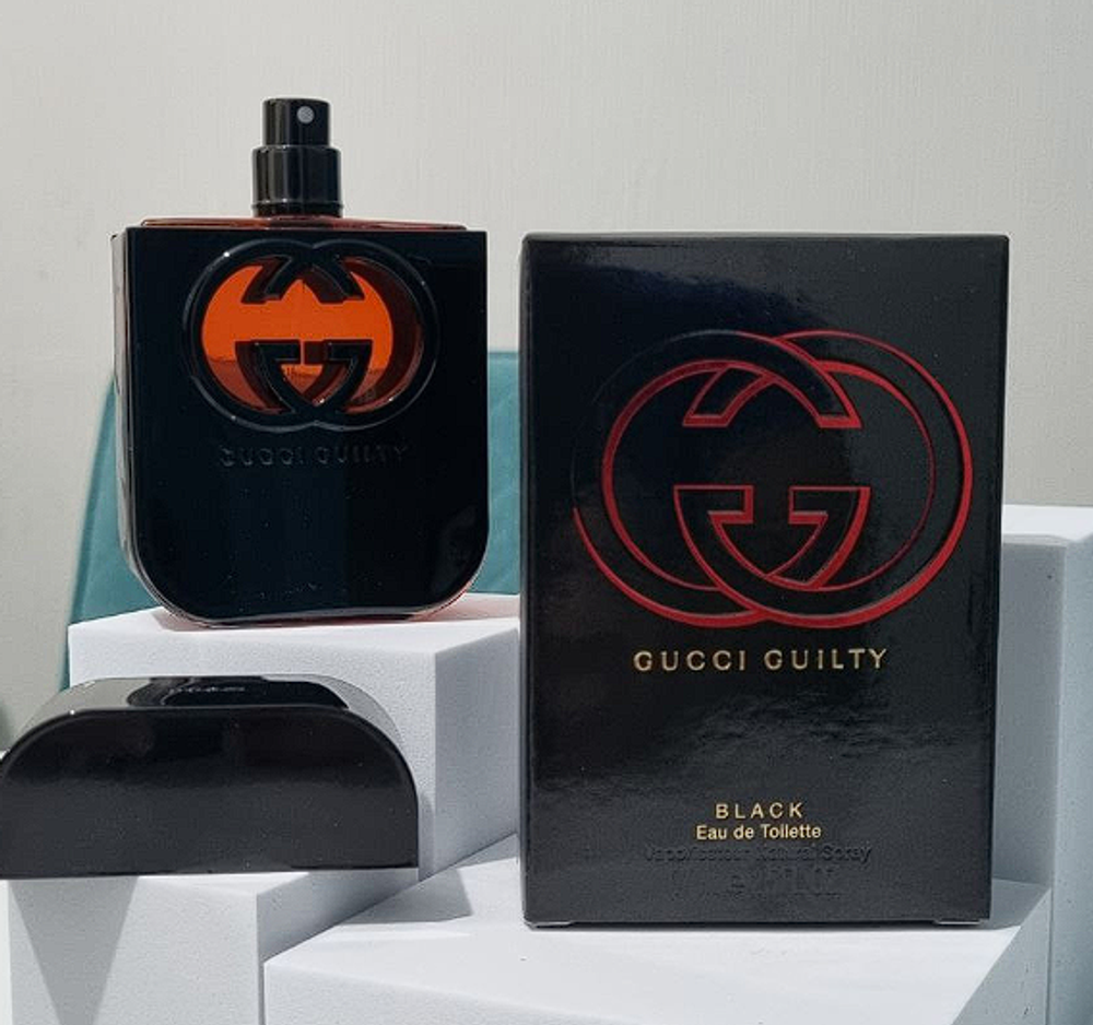 Gucci Guilty Black Pour Femme Gucci 75ml (Коробка парфюма без слюды, парфюм новый, распаковка для фото)