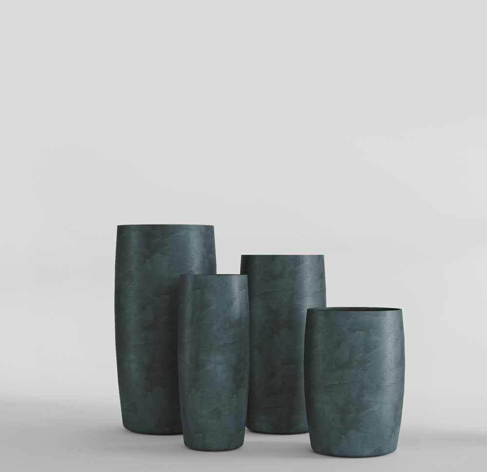 Кашпо, коллекция Concrete (Midnight), форма CIGAR