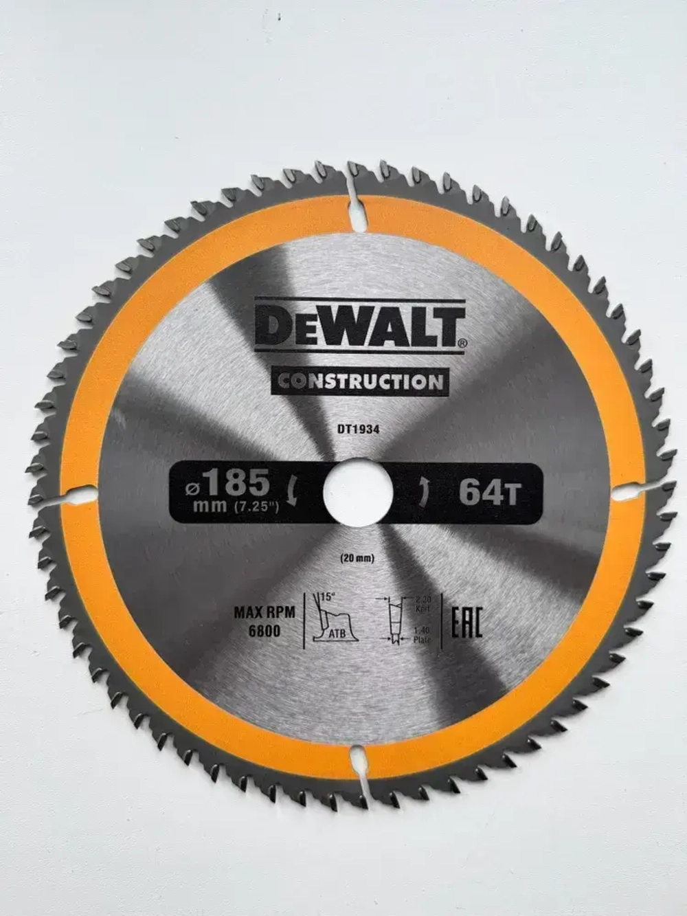Диск Пильный по дереву Dewalt 185x64x20