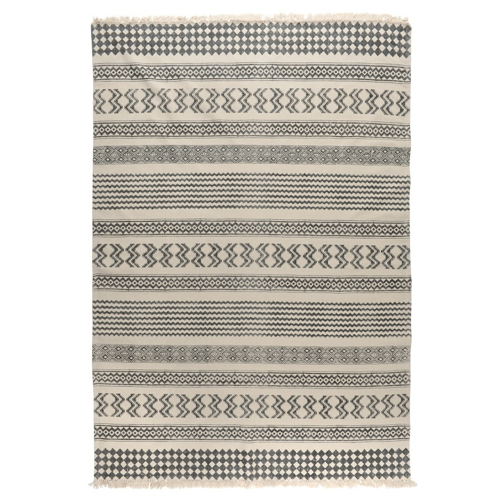 Ковер 70х160 Tkano Ethnic с контрастным орнаментом и бахромой