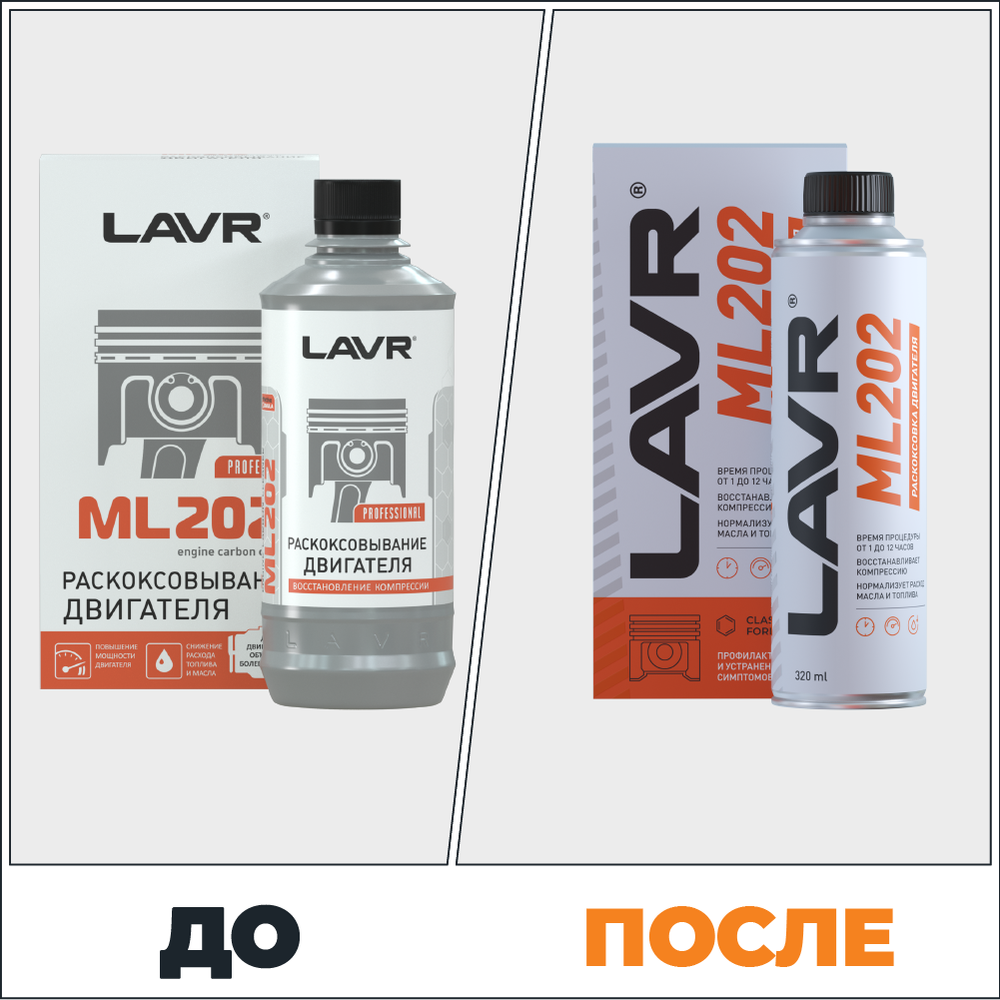 РАСКОКСОВКА ДВИГАТЕЛЯ LAVR ML202 ENGINE CARBON CLEANER 330МЛ LN 2504