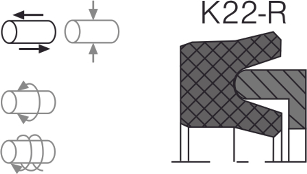 Уплотнение поршня K22-R аналог аксиос Aksios
