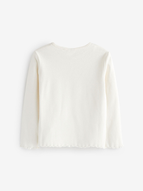 Лонгслив для девочки Next 594-295, Молочный