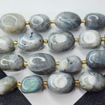 Лабрадор (лабрадорит), крупная галтовка, 12-15 мм, камни овалы, штучно.