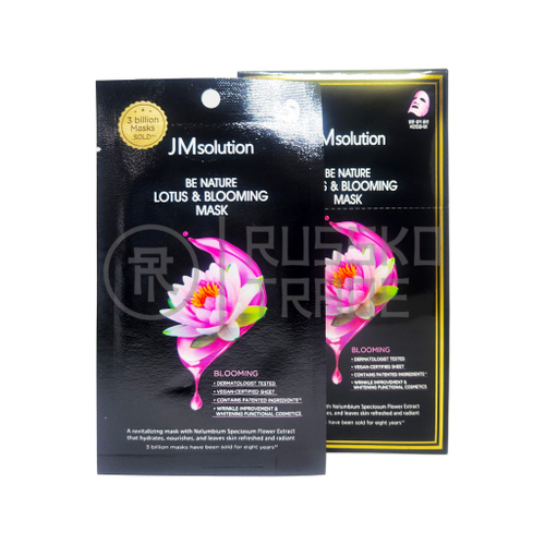 [JM Solution] Be nature lotus & blooming mask - Тканевая маска с экстрактом лотоса