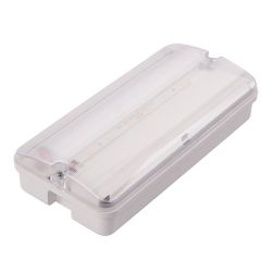 ULW-K25B 6W-4000K-EMG IP65 WHITE Светильник светодиодный влагозащищенный с БАП. Белый свет 4000K. 660Лм. Размер 220x105x50мм. Корпус белый. ТМ Uniel