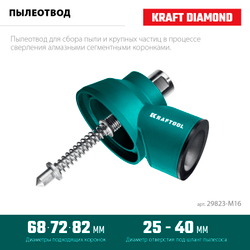 KRAFTOOL посадка М16, Пылеотвод с центратором (29823-M16)