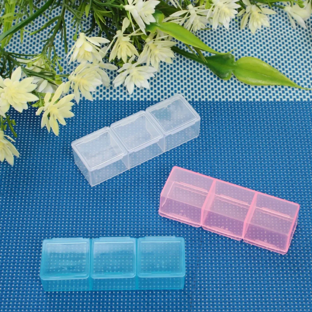 Таблетница - органайзер 3 ячейки «VOSTOKDOM», микс три цвета, 7.2*2*1.5см