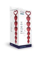 Анальная цепочка Heart Ray бордовый 17.5 см