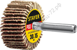 STAYER d 30 x 15 мм, P60, на шпильке d 6 мм, Круг шлифовальный лепестковый (36606-060)