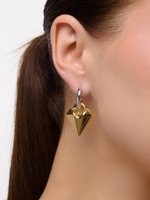 Серьги "Geometric heart" Bicolor