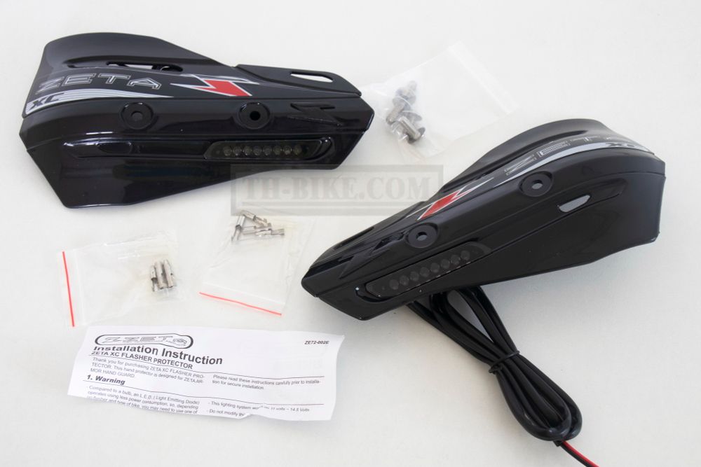 ZE72-3506. Flaps. XC Protectors With Smoke Flasher Black. Handguard ZETA