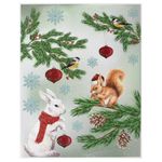 Наклейка для окон (1 штука) двусторонняя МНОГОРАЗОВАЯ 30х38 см, "Ассорти № 1", ЗОЛОТАЯ СКАЗКА, 591921