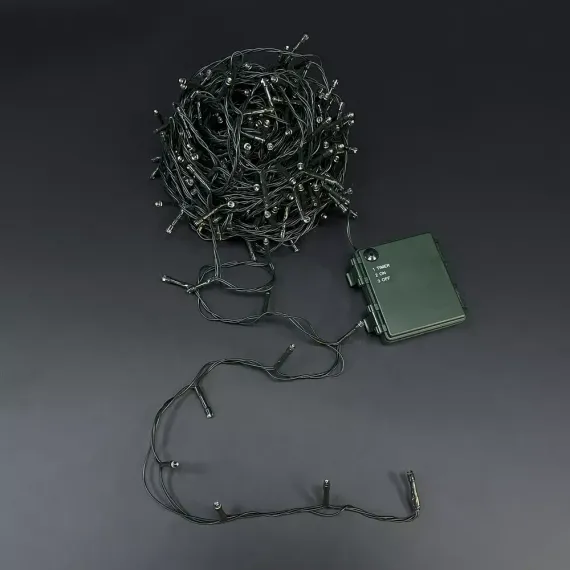 Гирлянда на батарейках 36 м., 480 LED ламп теплого свечения, статика, таймер, LUCA Lighting (85826)