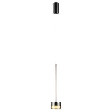 Подвесной светодиодный светильник 10W 3000К 7150/10L черный/дымчатый LASLO Odeon Light