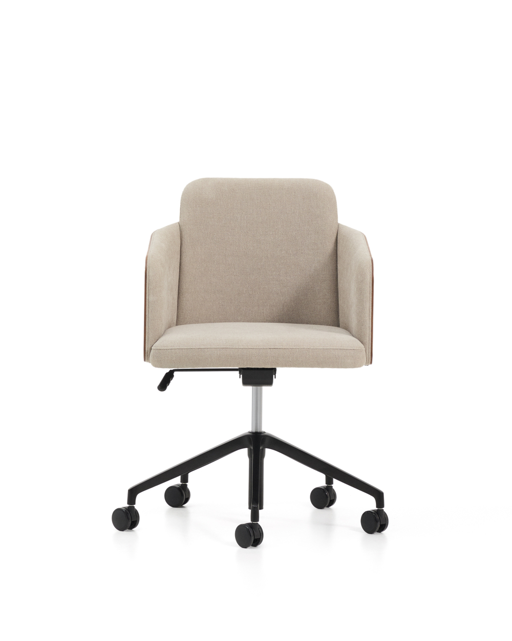 Офисный стул Madai из коричневого шенилла и ясеневого шпона