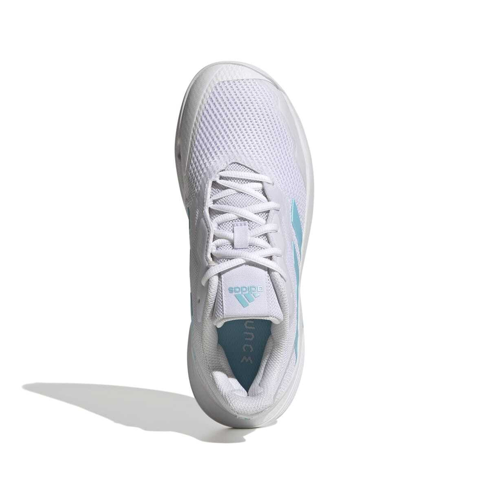 Женские Кроссовки теннисные Adidas CourtJam Control W Carpet - cloud white/bliss blue/cloud white