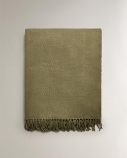 Zara Home плед из акрила, зелёный