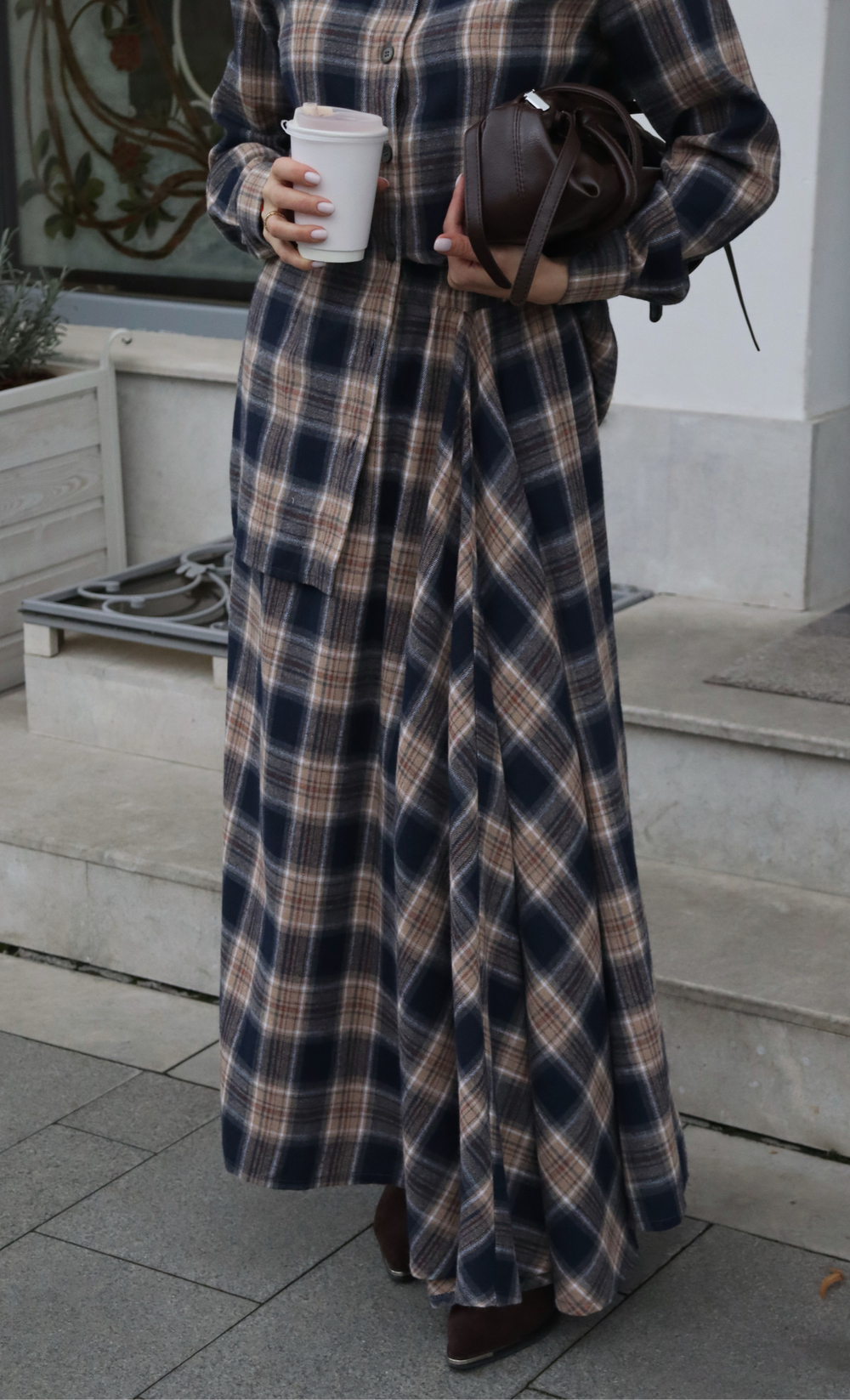 Юбка из шерсти в клетку