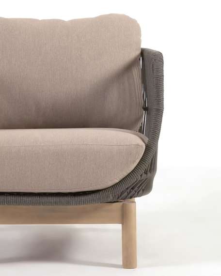 Уличное кресло Catalina, зеленый корд, массив акации