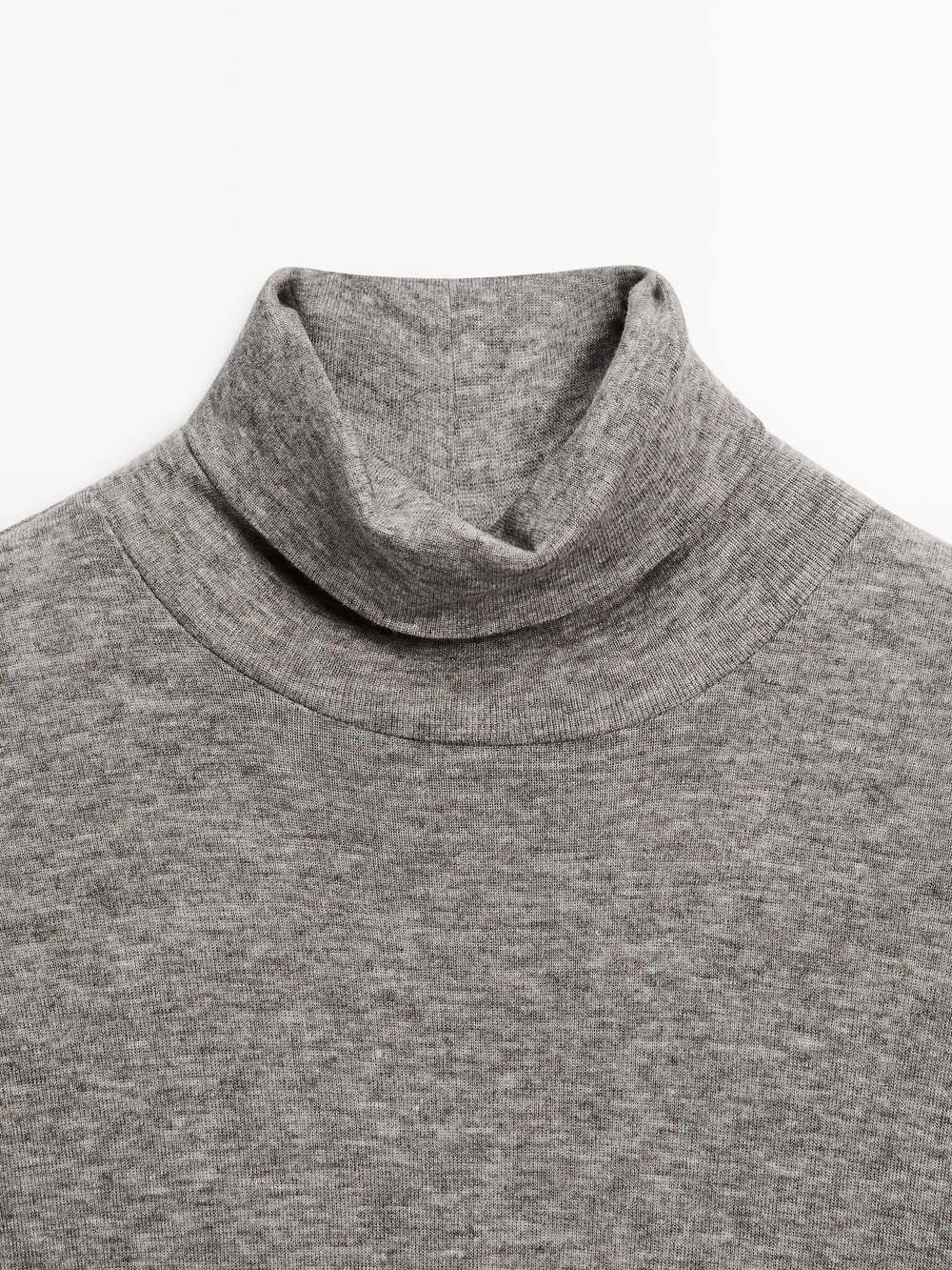 Massimo Dutti Футболка с высоким воротником, норка