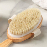 Массажная щетка из натуральной щетины со съемной ручкой