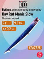 Воблер для рыбалки DUO Bay Ruf Manic Slow 155, CCC0190 Mat Pop Chart, 155 мм, 20 г, тонущий, стикбейт