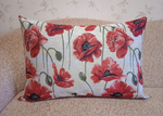 Декоративная гобеленовая наволочка для интерьерной подушки Маки 68х47
