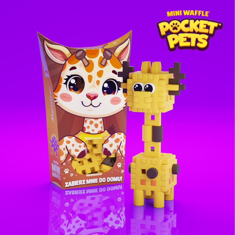 Конструктор Marioinex Mini Waffle Pocket Pets 906880 «Жираф» 35 деталей 906880 — фото 3