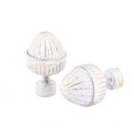 Наконечники металлические Одеон d19 мм, цвет белое золото ампир