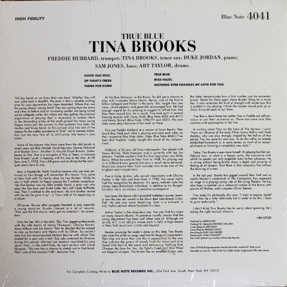 Tina Brooks / True Blue (LP)