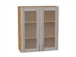 Шкаф верхний с 2-мя остекленными дверцами Лофт