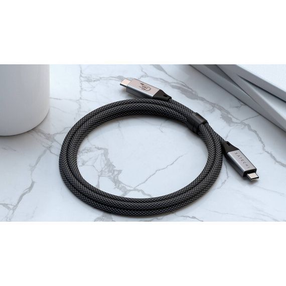 Кабель Satechi USB4 Pro 1.2 м (ST-YU4120M/ST-YU4120K) Space Gray / Серый космос