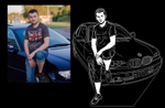 Флэт - портрет (по вашей фотографии с заливкой)