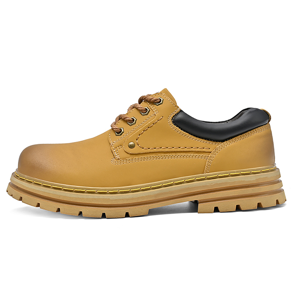 JINMAIWANG Work Boots Men"s Low top Black, Yellow