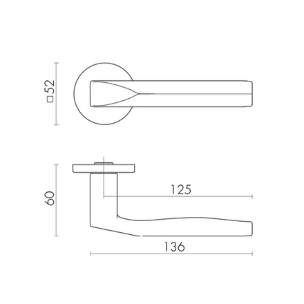 Ручка дверная PRIZMA SLR SSG сатин. золото
