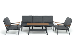 "Крокус" лаунж-зона 5-местная из алюминия, цвет темно-серый