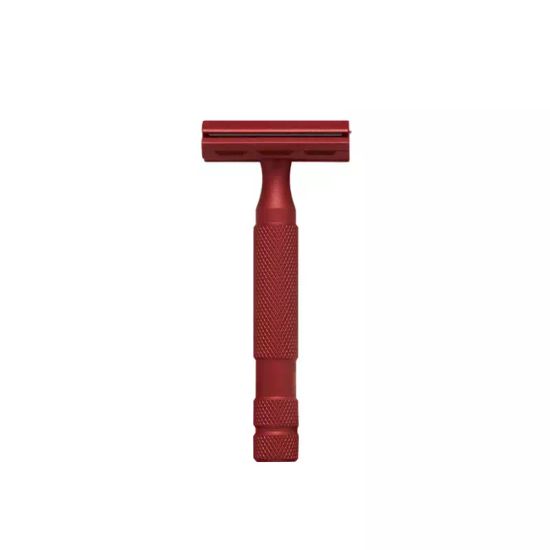 Т-образная бритва (станок) Rockwell 6S, нержавеющая сталь, красная