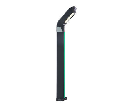 Светильник уличный Линден серый с солнечной батареей w10*24 h80 Led 10W (3000K) Декоративная подсветка зеленая.