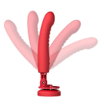 Красный вибратор 27,2см со съемной присоской, с технологией Touch-Sense и управлением через приложение Lovense Mission 2 Smart Suction Vibrator Red LE-45