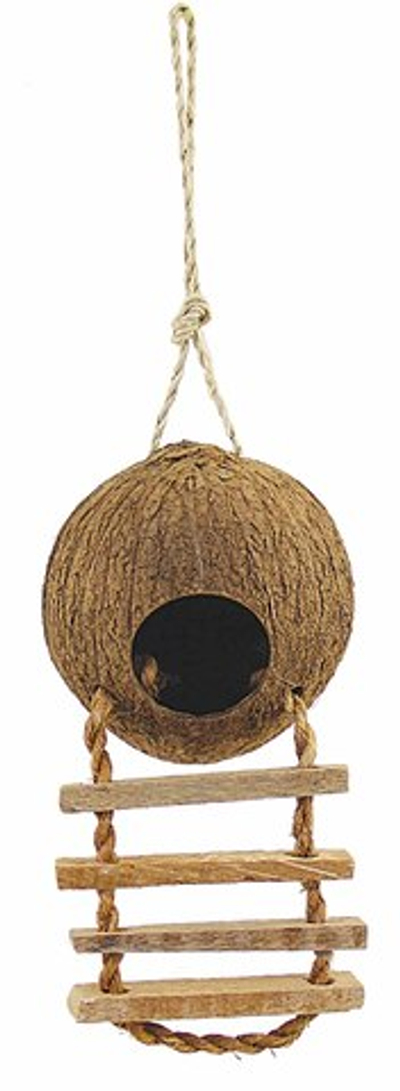 Triol Домик для птиц из кокоса с лестницей 45см CN-02