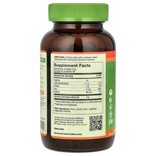 Nutrex Hawaii, Pure Hawaiian Spirulina®, 500 мг, 400 таблеток