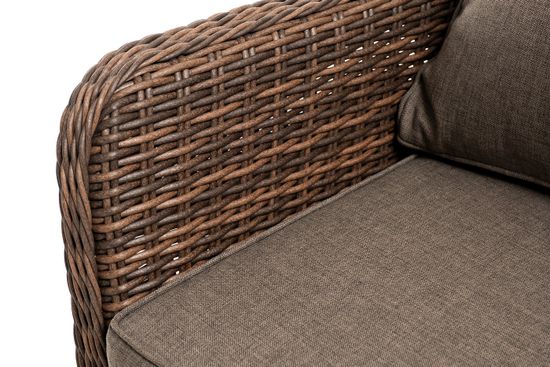"Прованс" диван из искусственного ротанга трехместный, цвет коричневый