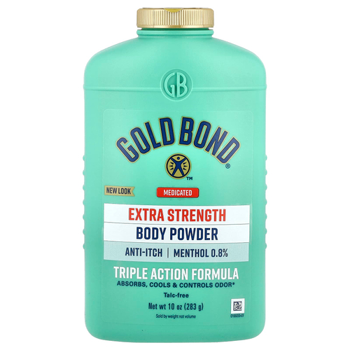 Gold Bond, лечебная пудра для тела, формула тройного действия, 283 г (10 унций)