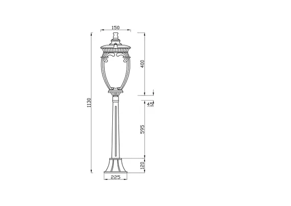 Ландшафтный светильник Флер / Fleur E27х1 60Вт IP 44 Outdoor o414fl-01gb1