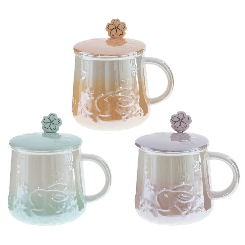 GAEM Кружка с крышкой и ложкой, 350 мл, L13 W10 H12 см, 3в.