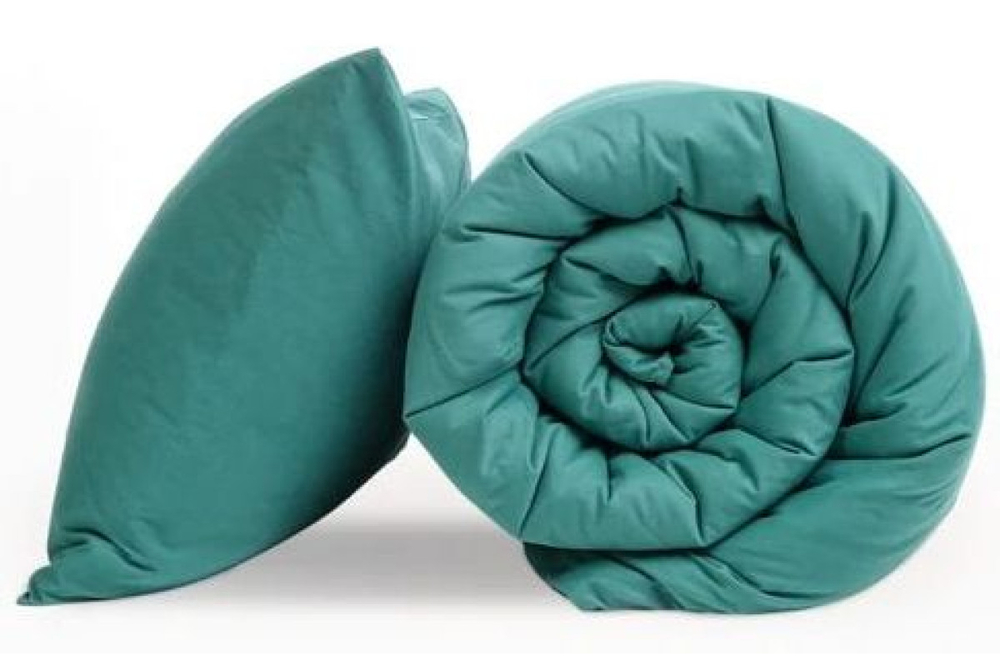 Постельное белье GoodNight Сатин Делюкс 2 сп. с евро (с нав. 50х70) изумруд