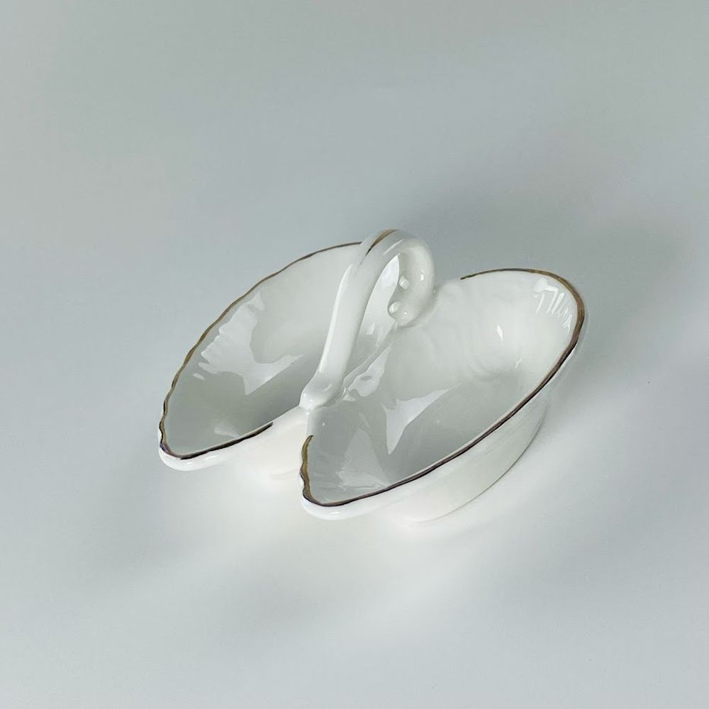 Lenardi 305-144 Менажница 10см АВРОРА ЗОЛОТО в под.уп.(х48)Фарфор