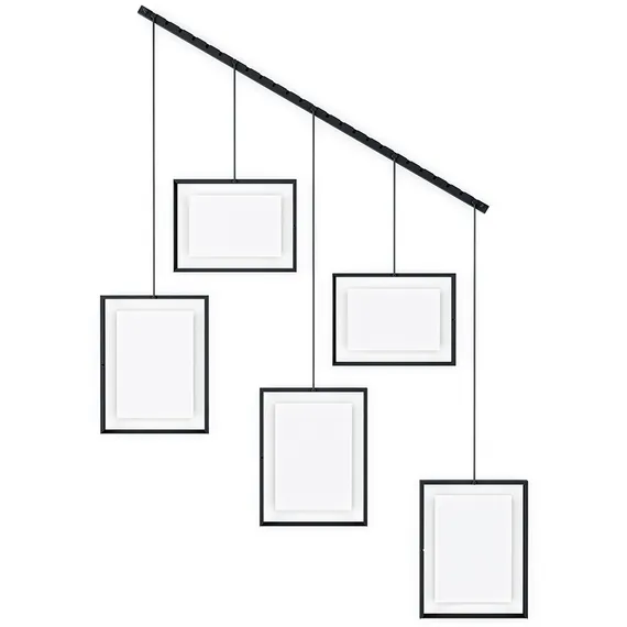 Панно для фотографий Exhibit 5 рамок черное